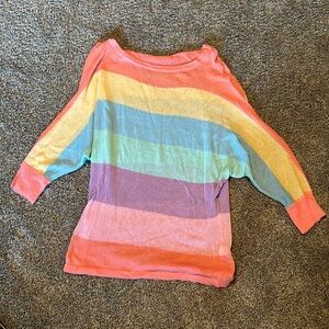 Pink Lily Striped Shirt Size Small